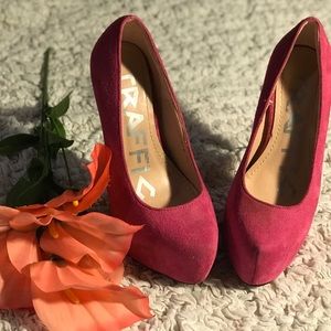 High heel platform pumps